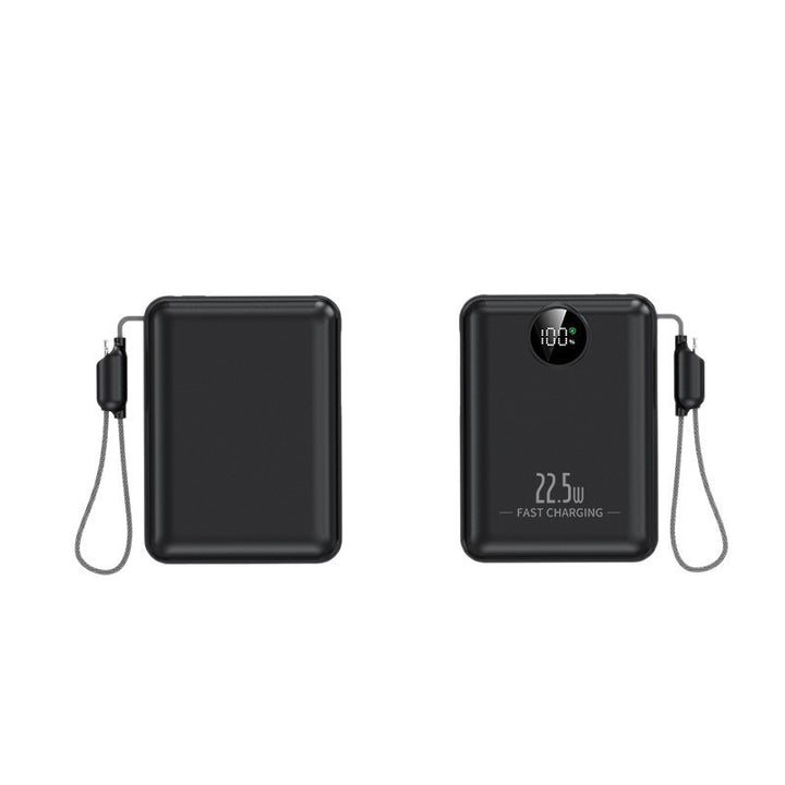 Bærbar powerbank med LCD-skjerm og multifunksjonelle tilkoblingsmuligheter Skanto
