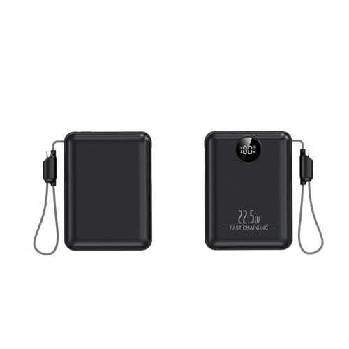 Bærbar powerbank med LCD-skjerm og multifunksjonelle tilkoblingsmuligheter Skanto