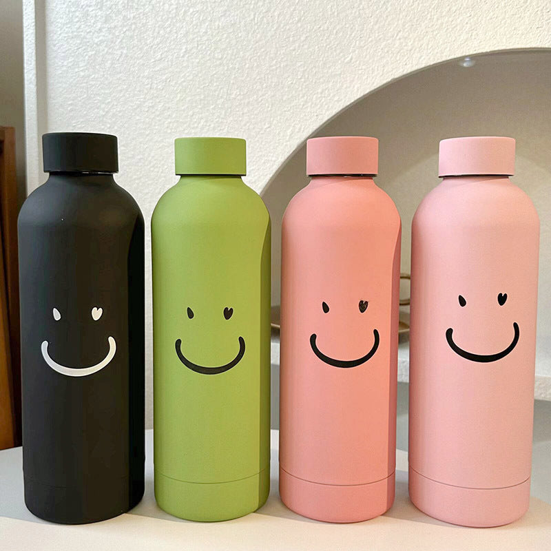 Damen Isolierflasche mit fröhlichem Smileys-motiv Skanto
