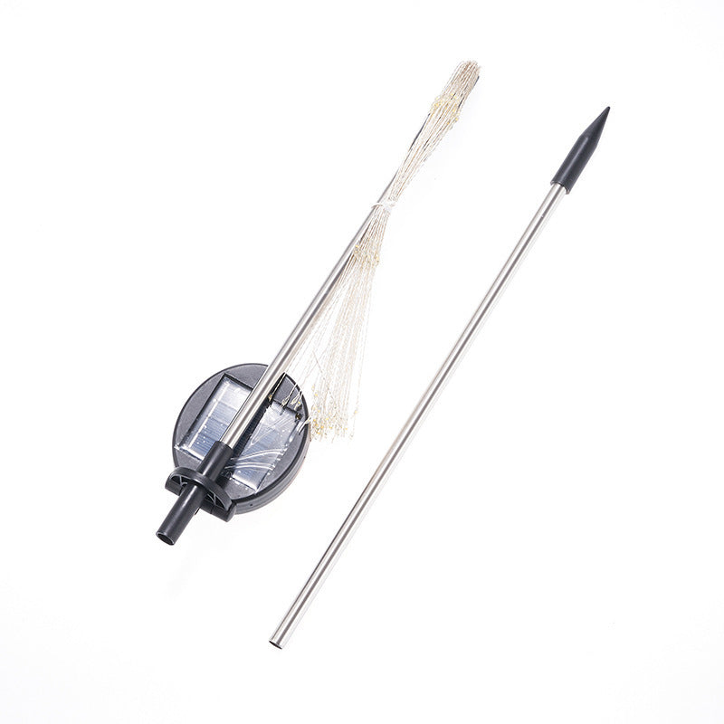 Solar Firework Hage Stake LED Starburst Lys Med Telekopisk Rustfritt Stake Skanto