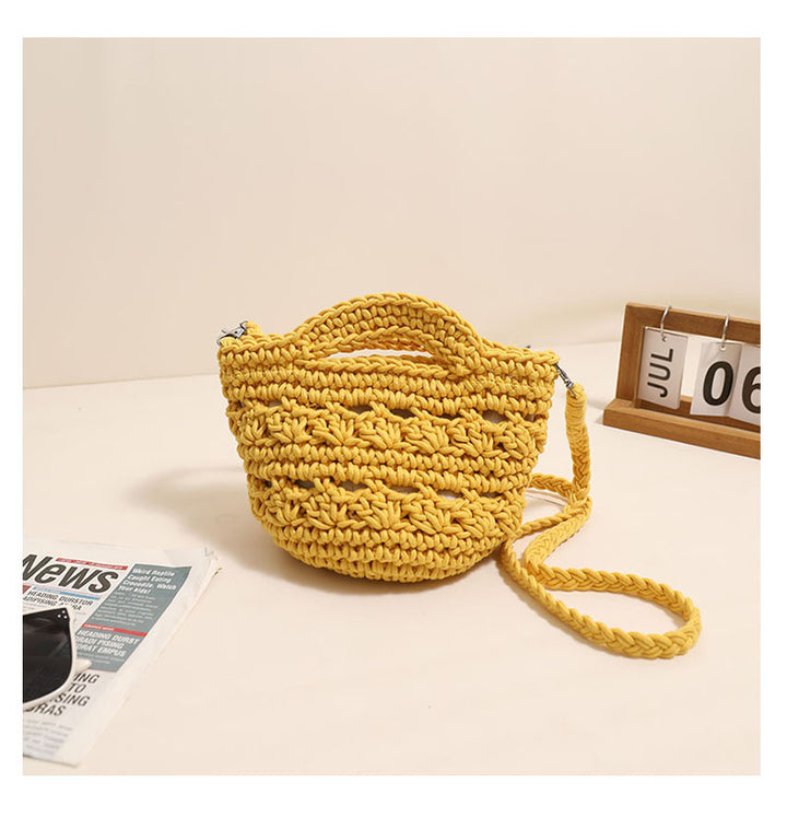 Playful macrame handbag with textured surface Skanto