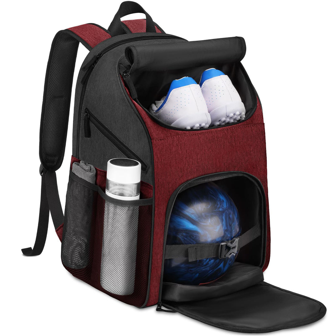 Unisex sporty ryggsekk med spesielle rom for sko og bowlingball Skanto