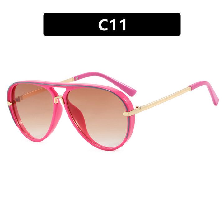 Women's Fashionable Pilot Sunglasses with Elegant Metal Accents Skanto