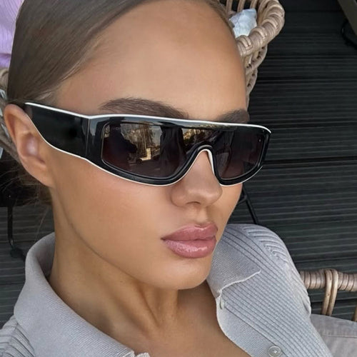Women's fashionable sports sunglasses with innovative design and wide frame Skanto
