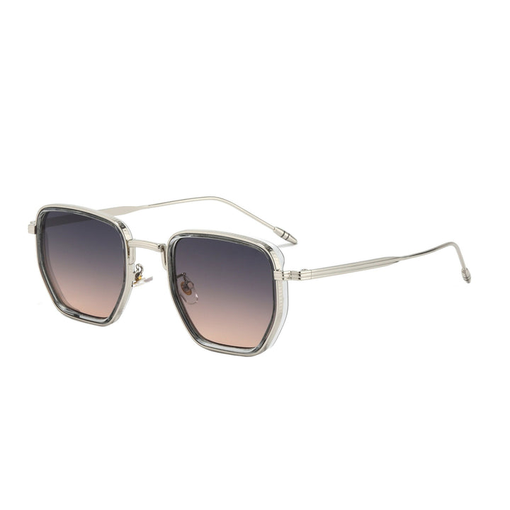 Dame Kvadratisk Designer Solbrille med moderne Metallramme Skanto