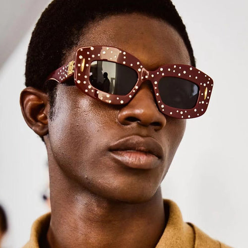 Women's Fashionable Sunglasses with Glamorous Rhinestone Decor Skanto