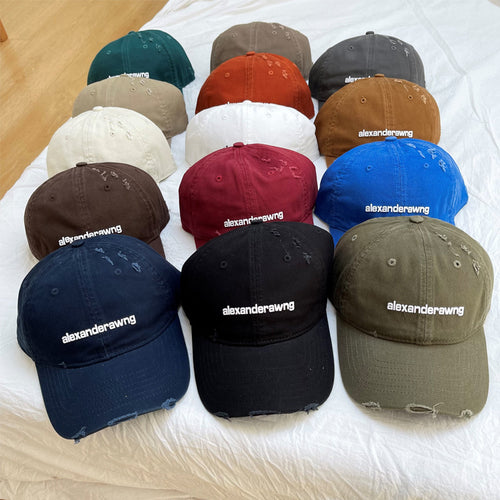 Unisex Slittet Bomull Baseball Caps Skanto