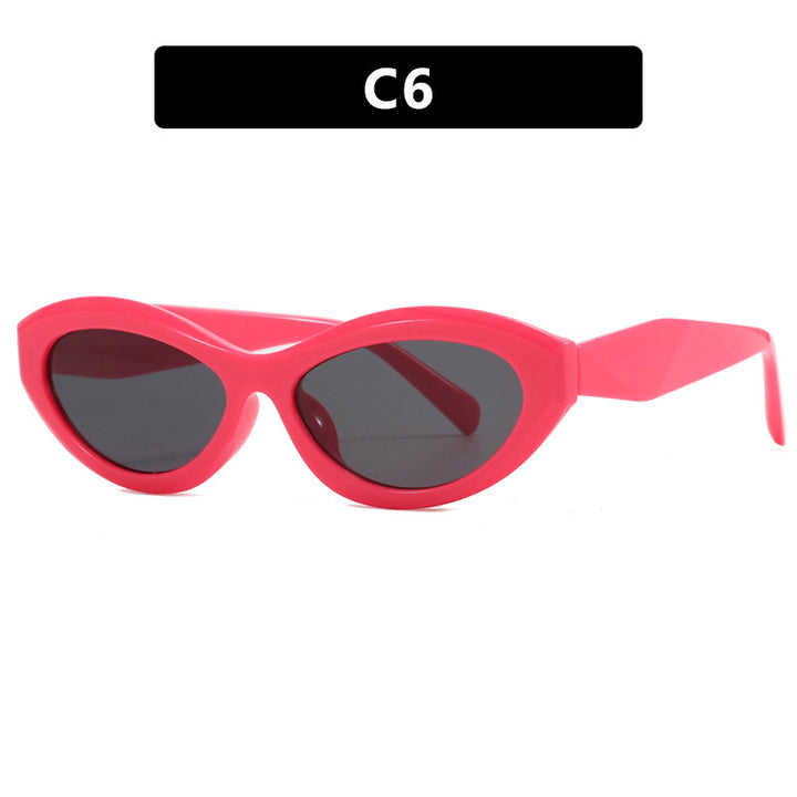 Dame Cat-Eye solbrille med stilig ramme Skanto