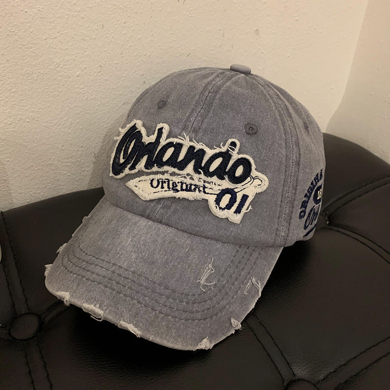 Men's Distressed Cotton Baseball Cap Skanto