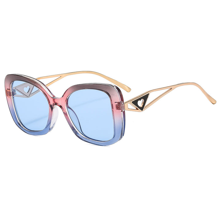 Women's fashion oversized sunglasses with luxurious heart detail Skanto