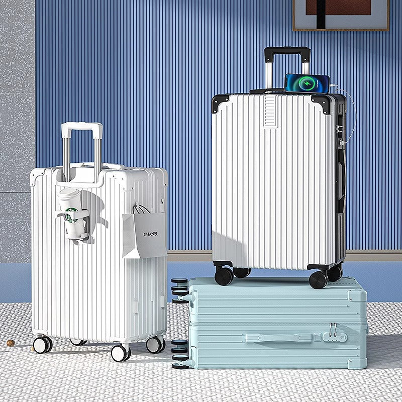 Unisex Rigid Multi-Compartment Travel Suitcase Skanto