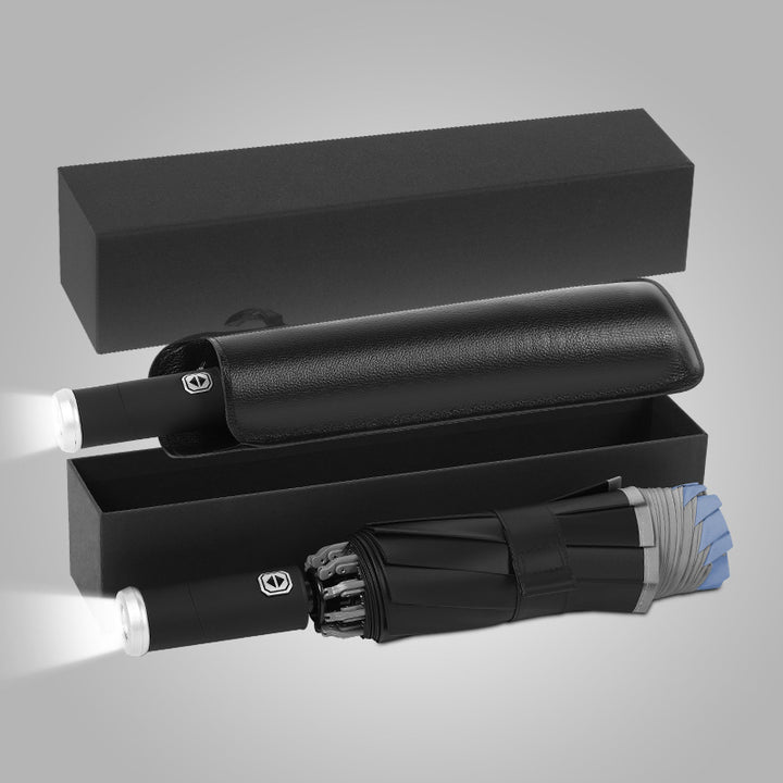 Damer kompakt og innovativ dobbel-trigger-regnparaply Skanto