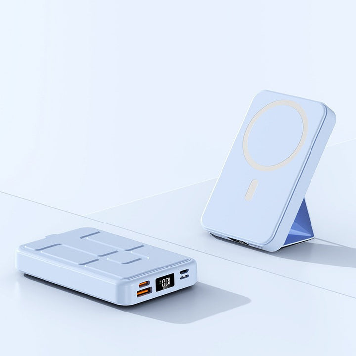 Bærbar magnetisk powerbank med dual USB-porter Skanto