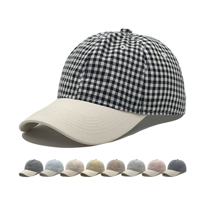 Dame trendy hette med rutemønster Skanto