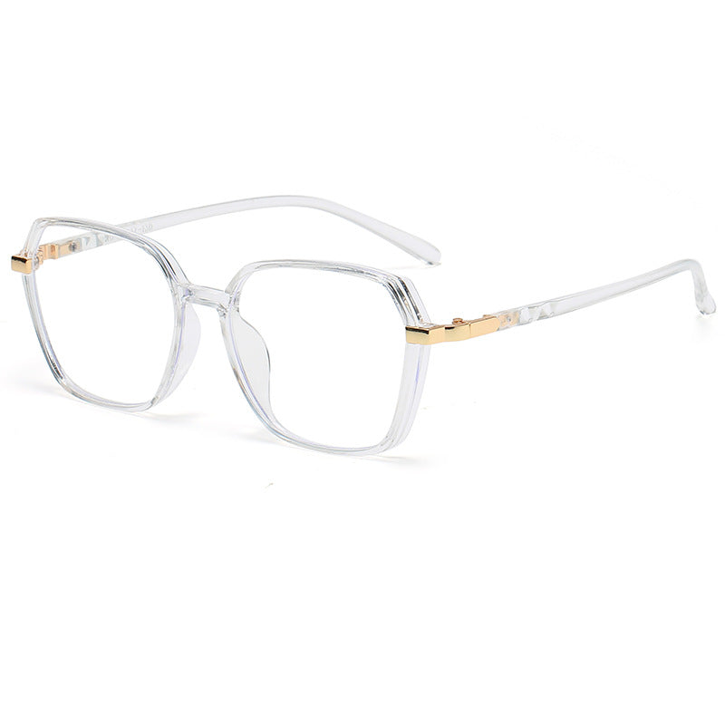 Dame moteriktig kvadratisk lesebrille med gullaccent Skanto