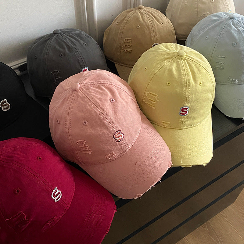 Unisex Slittet Brodert Baseball Caps Skanto