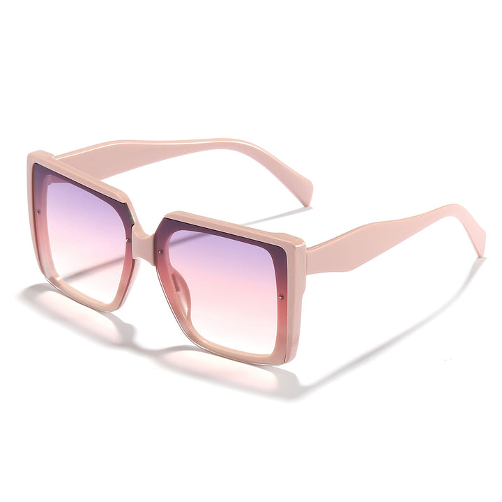 Dame oversized solbrille i trendy kvadratdesign Skanto
