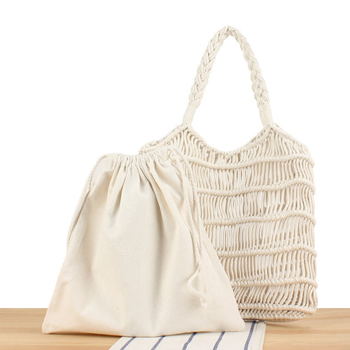 Braided tote bag with inner pouch Skanto