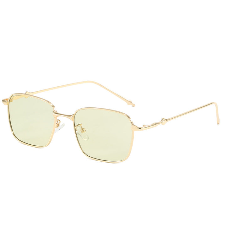 Dame elegant firkantet solbrille med høykvalitets metallramme Skanto