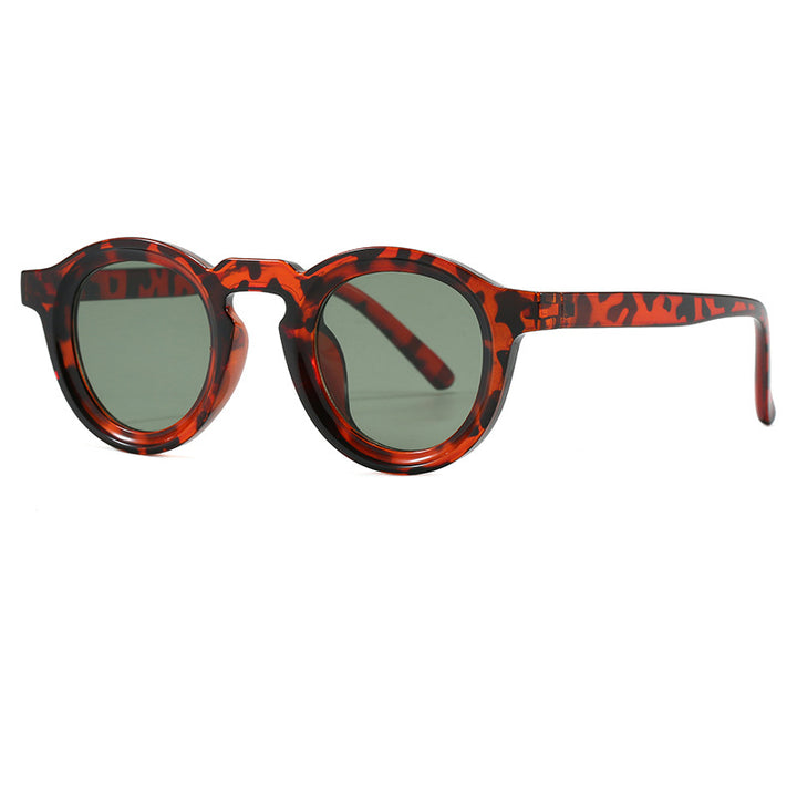 Women's fashionable round sunglasses with transparent frame and UV protection Skanto