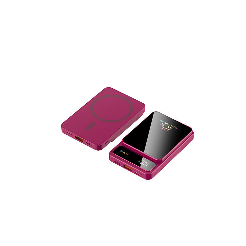 Powerbank med trådløs ladeteknologi og LCD-skjerm Skanto