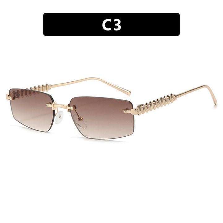 Women's square sunglasses with filigree frame and luxurious details Skanto