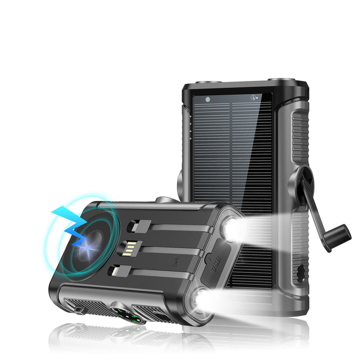 Multifunksjonell sol Powerbank med håndsveiv Skanto