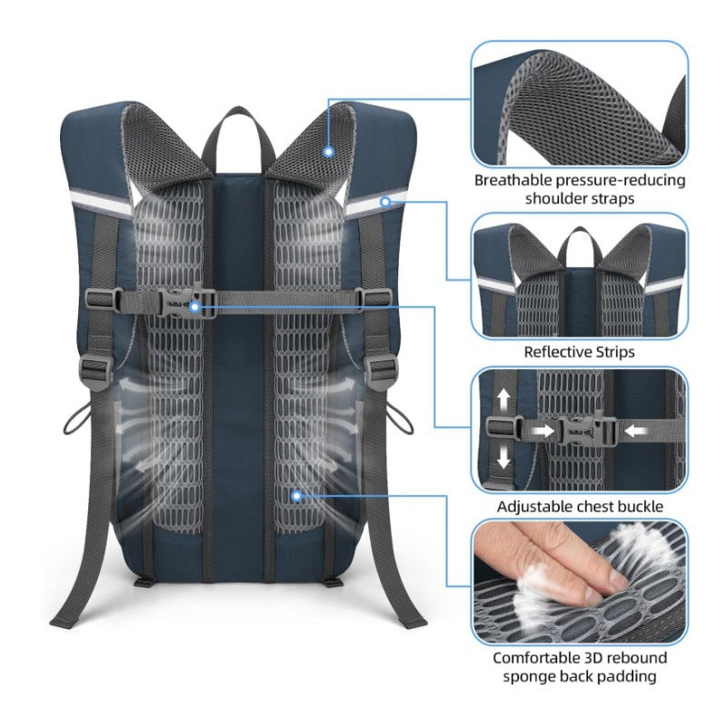 Multifunksjonell ryggsekk med ergonomisk design og flere rom Skanto
