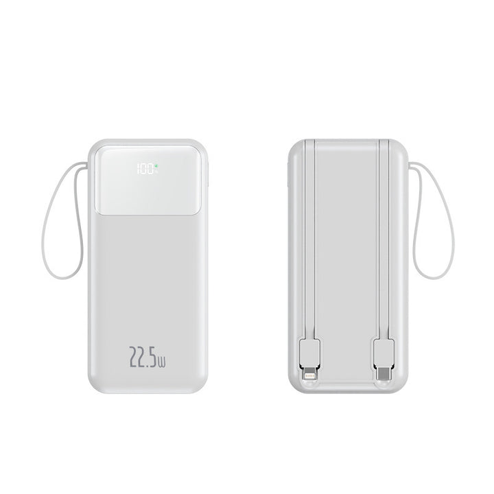 Bærbar powerbank med ekstra håndleddsrem og smart LED-skjerm Skanto