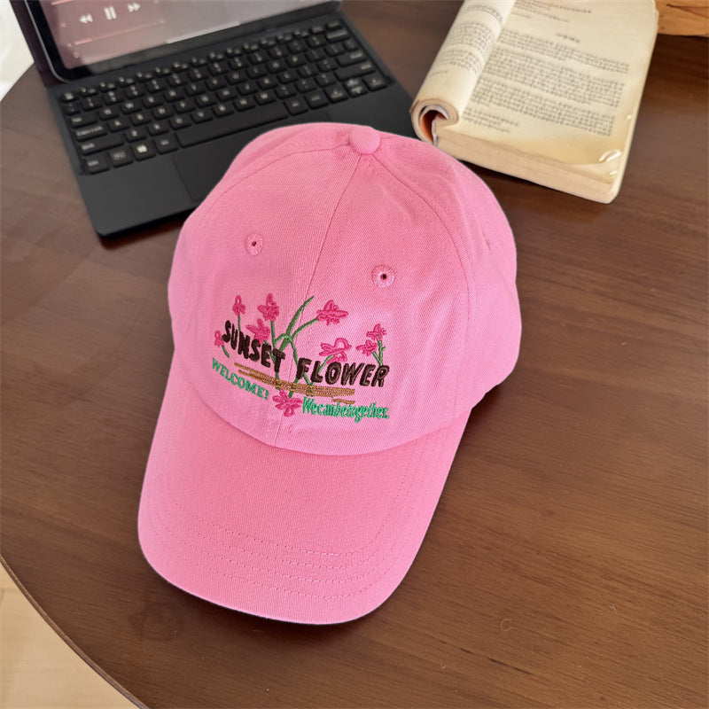 Dame Hatter Brodert Blomsterdesign Caps Skanto