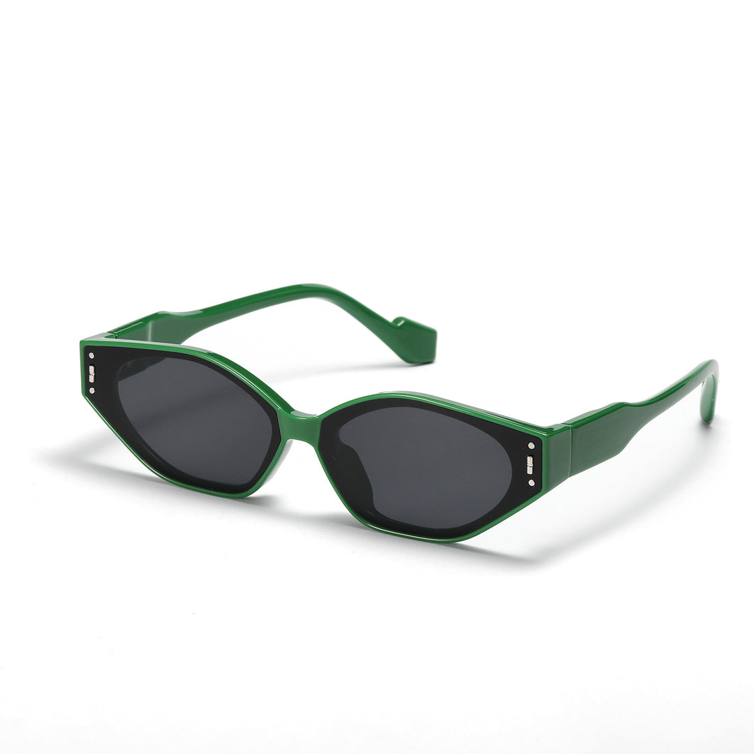 Dame geometrisk solbrille i futuristisk design Skanto