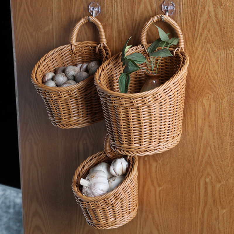 Håndlaget Rattan Oppbevaringskurv Skanto