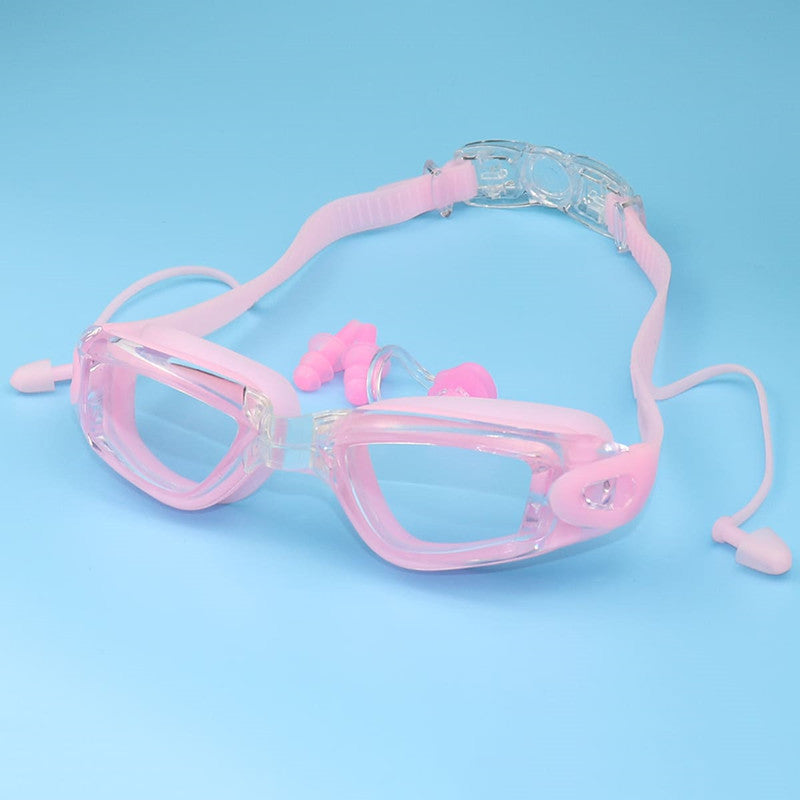 Svømmebrille med ergonomisk design og integrert ørebeskyttelse Skanto