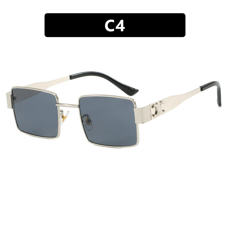 Women's fashionable rectangular sunglasses with high-quality metal frame and polarized lenses Skanto