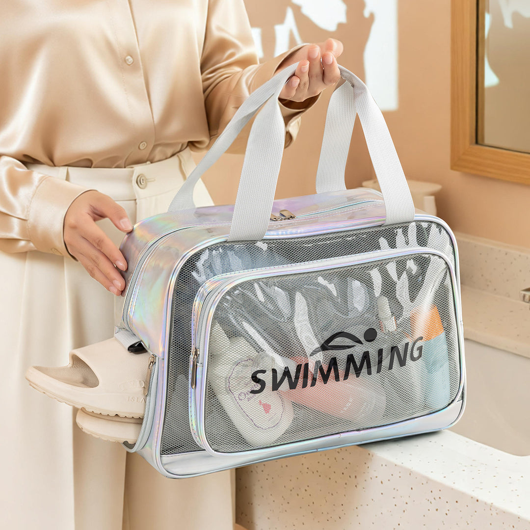 Transparent swim bag with separate wet compartment Skanto