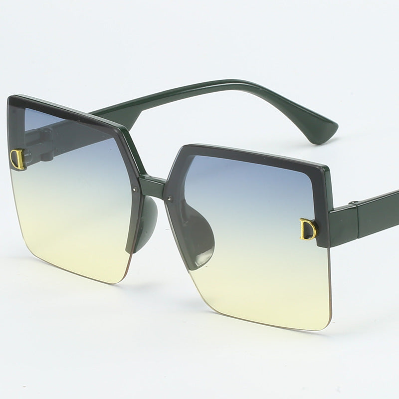 Damer oversized solbrille med høy kvalitet gradient Skanto