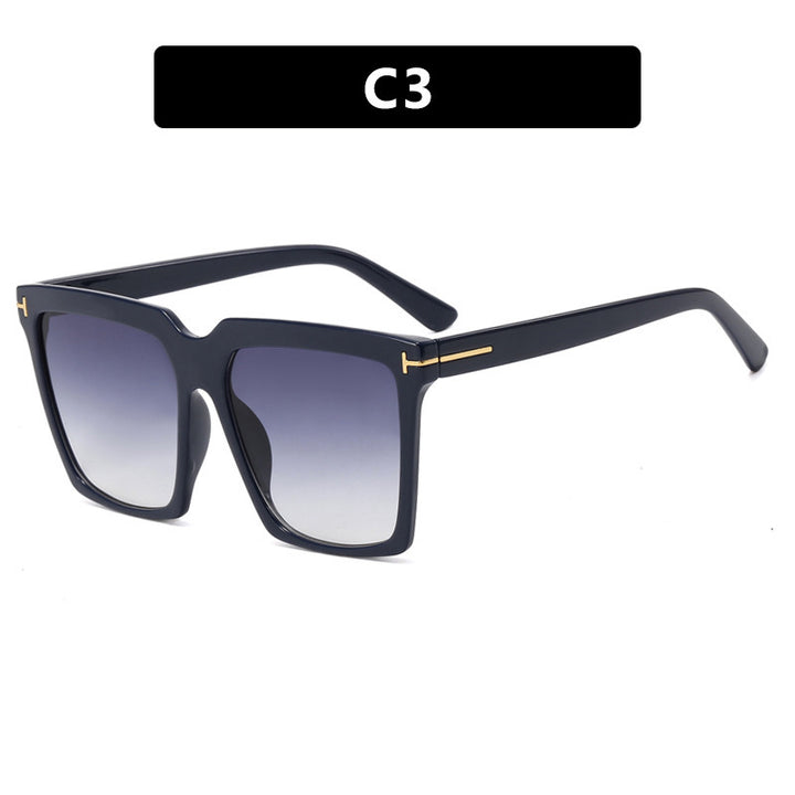 Dame oversized solbriller med elegant og polariserende glassdesign Skanto
