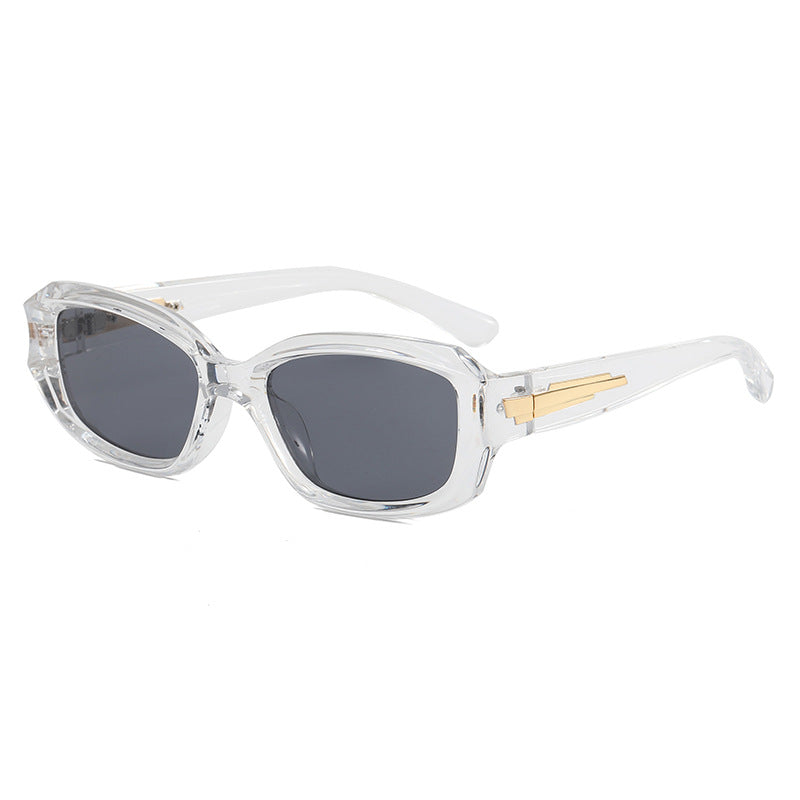 Dame moteriktig oversized solbrille med unik ramme Skanto