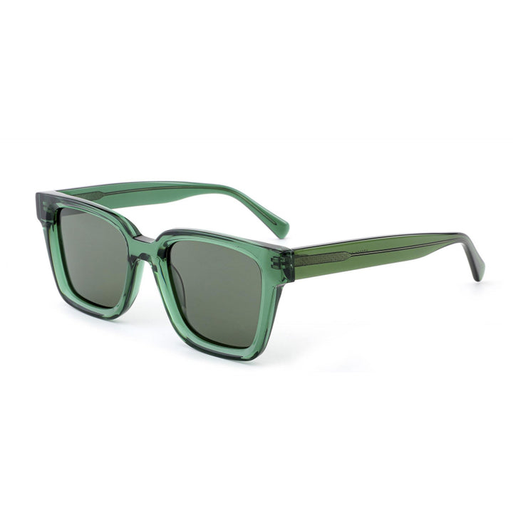Dame moteriktig solbrille i kvadratisk design med polariserte linser Skanto