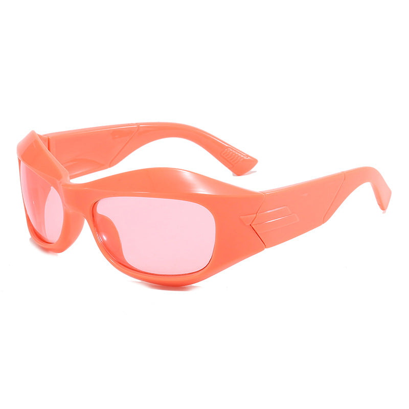 Dame Retro-solbriller i trendy skjolddesign Skanto