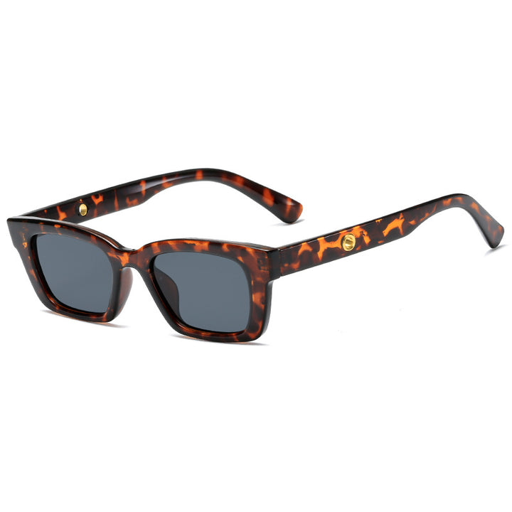 Dame trendy firkantet solbrille i vintage-stil Skanto