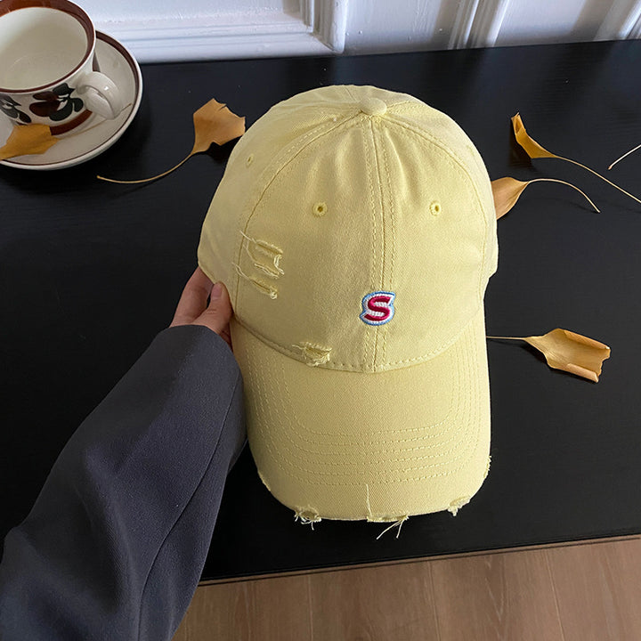 Unisex Slittet Brodert Baseball Caps Skanto