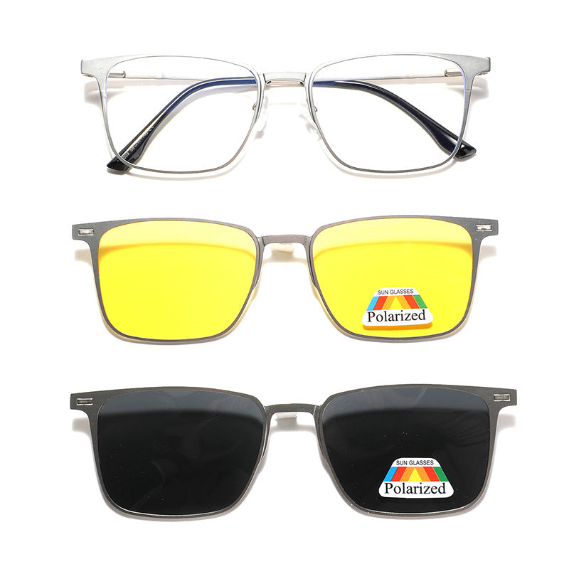 Dame fashionable solbrille med utskiftbare polariserende linser Skanto