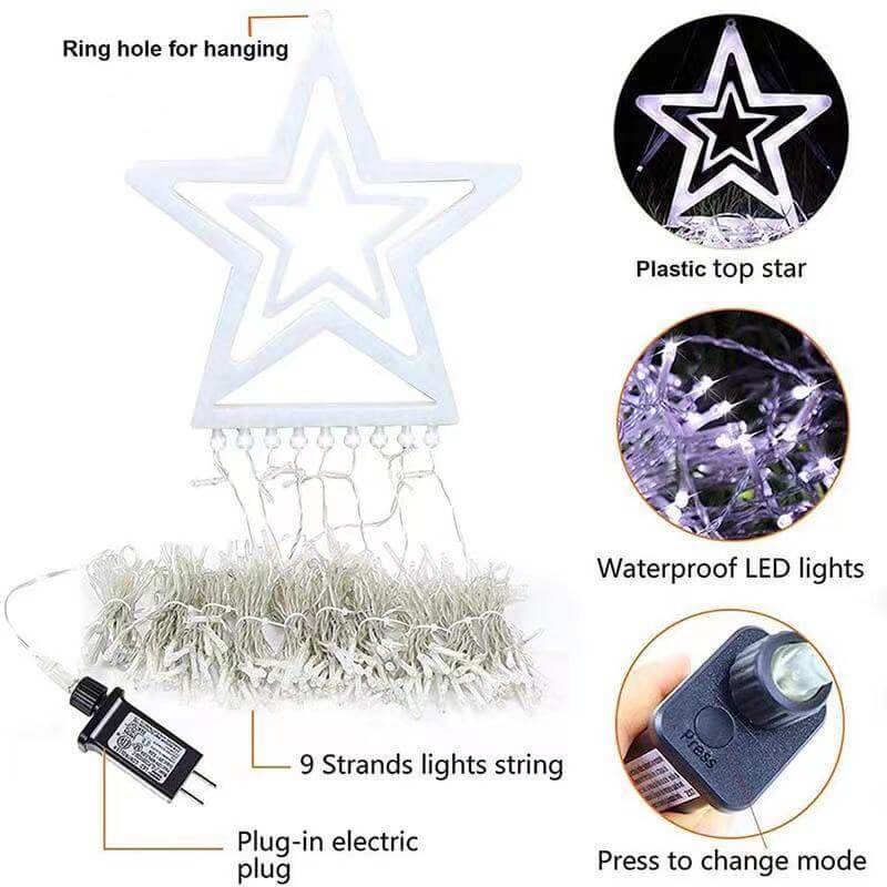 Skanto | Star Waterfall Light Christmas Meteor Lights LED String Lights