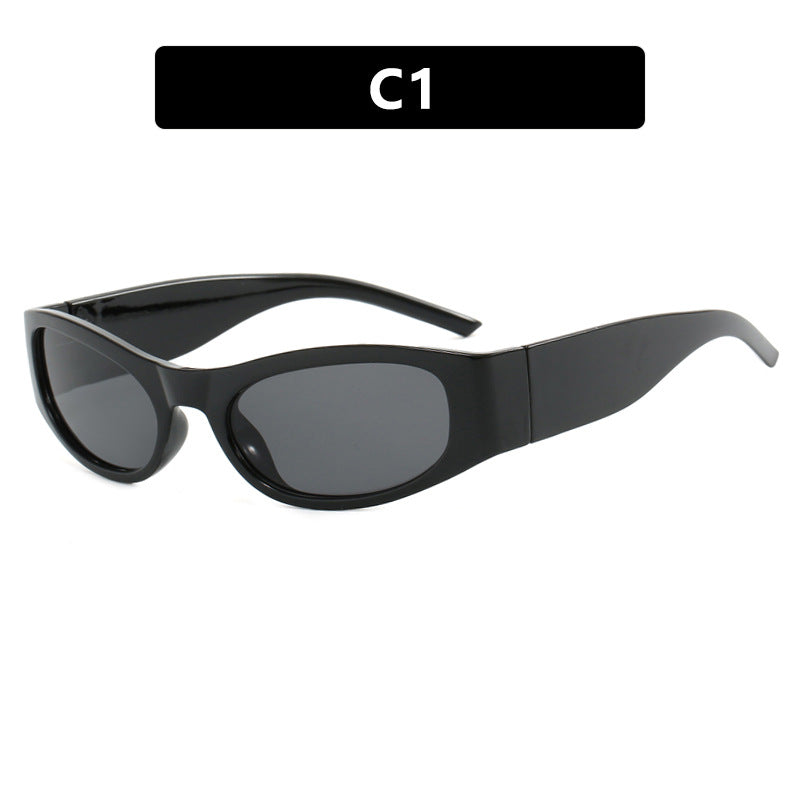 Women's sporty sunglasses with wide frame and UV protection Skanto