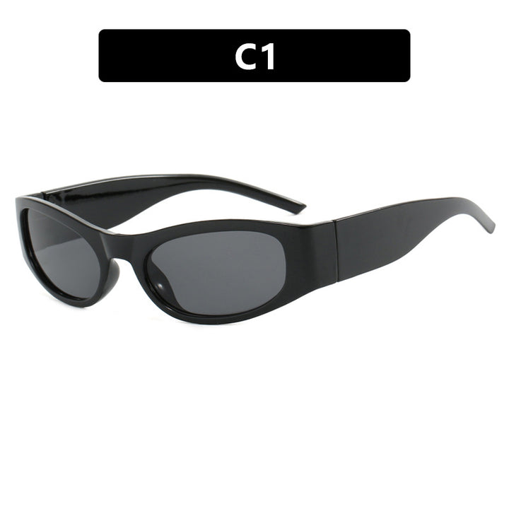 Women's sporty sunglasses with wide frame and UV protection Skanto