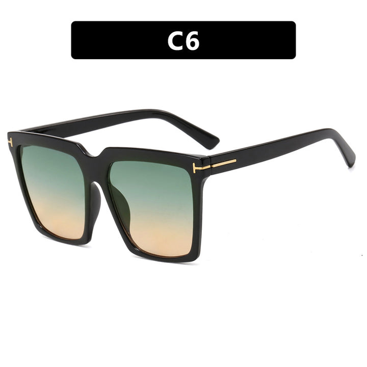 Women's square sunglasses with elegant metal accent Skanto