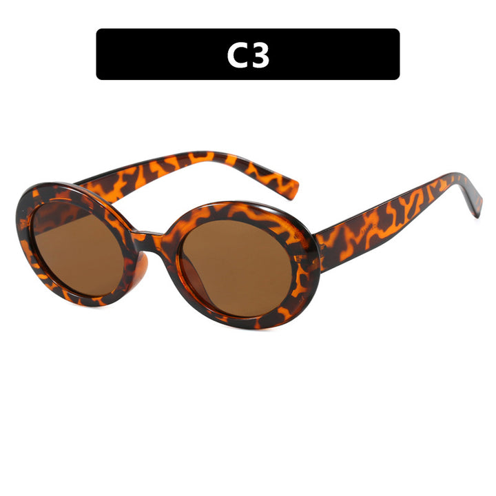 Women's round sunglasses with elegant plastic frame and UV protection Skanto