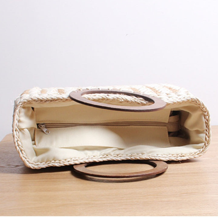 Handbag with round wooden handle Skanto