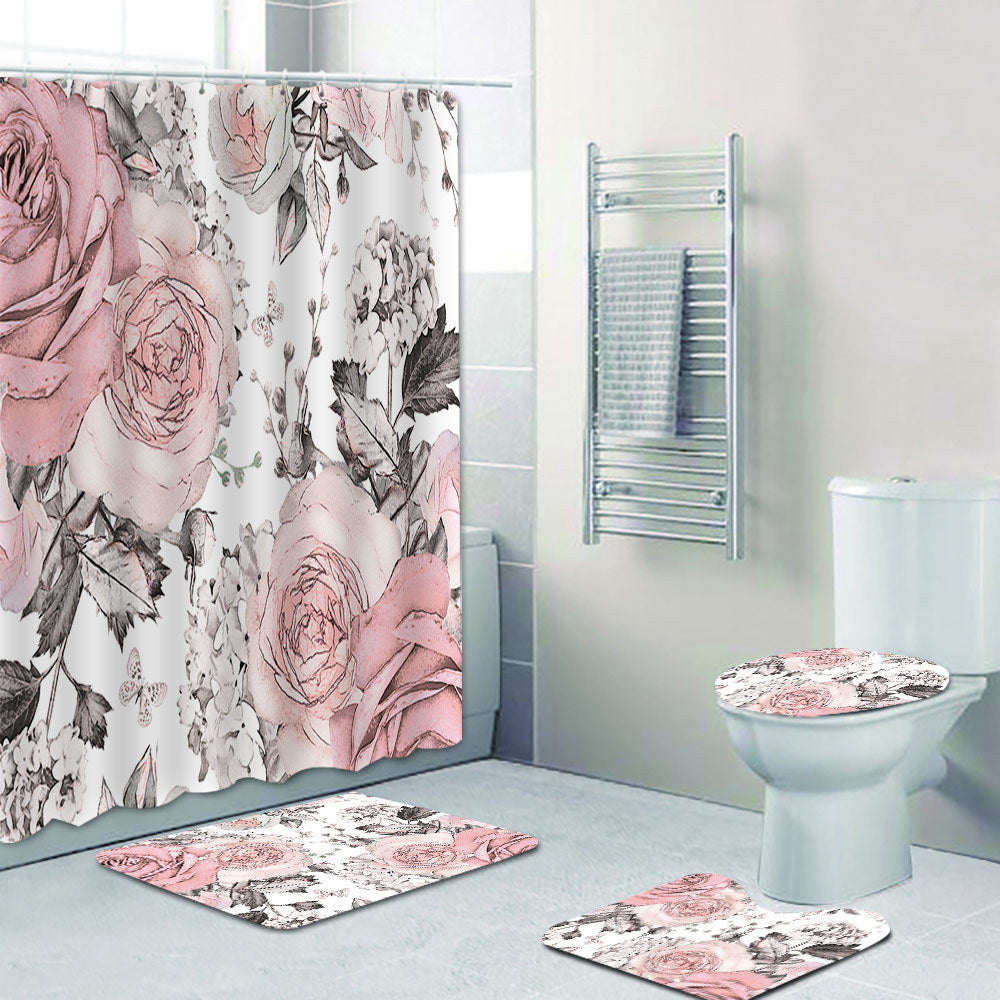 Blomstertrykk dusjkappe Skanto